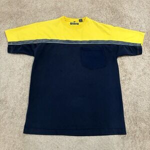 Vintage Point Zero T-Shirt Men's Large ColorBlock Striped Skate Retro Y2K